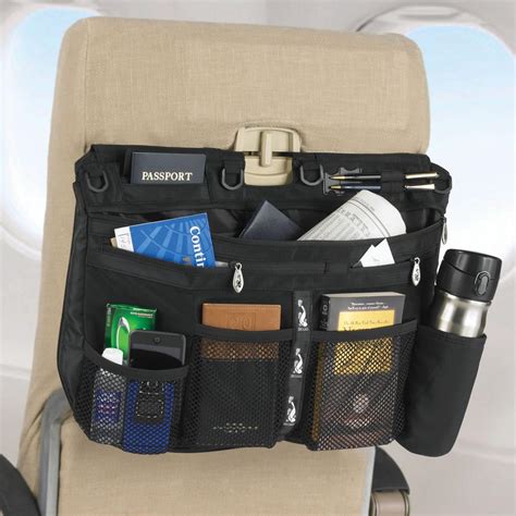 airplane seatback organizer.